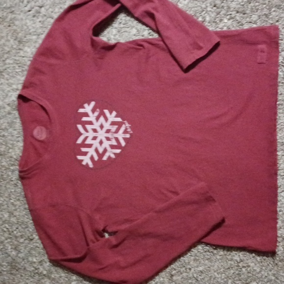 Life is Good Long Sleeved Tee~Size Large~Snowflake - Picture 1 of 7